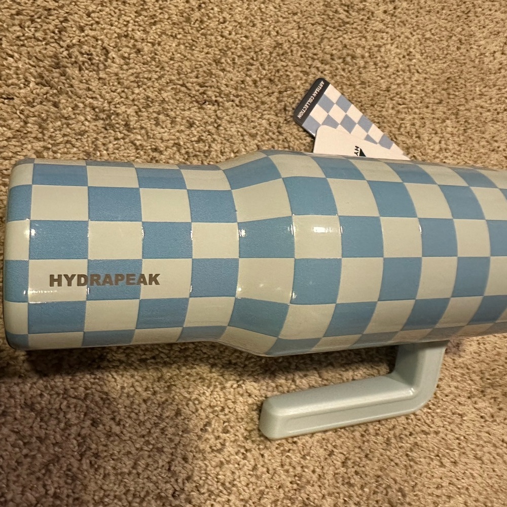 Hydrapeak Blue Checkered Water Bottle